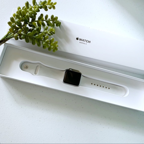 Apple Other - Apple Watch Series 3 38MM Silver Aluminum Case White Sport Band